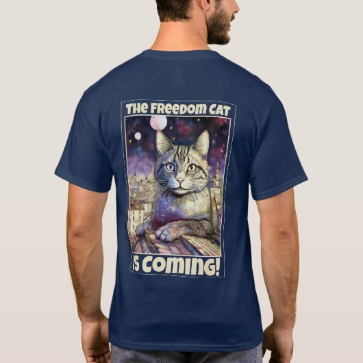 自由の猫来は！ Tシャツ (裏面)