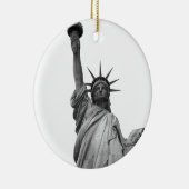 自由の白黒の像 オーナメント (右)