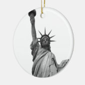 自由の白黒の像 オーナメント (左)