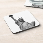 自由の白黒の像 コースター (左側)