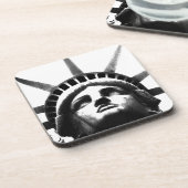 自由の白黒の像 コースター (左側)