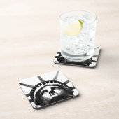 自由の白黒の像 コースター (右側)