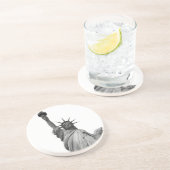 自由の白黒の像 コースター (側面)