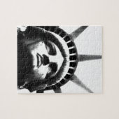 自由の白黒の像 ジグソーパズル (横)