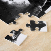 自由の白黒の像 ジグソーパズル (側面)