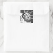 自由の白黒の像 スクエアシール (バッグ)