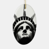 自由の白黒の像 セラミックオーナメント (右)
