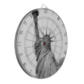 自由の白黒の像 ダーツボード (正面左)