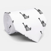 自由の白黒の像 ネクタイ (ロール)