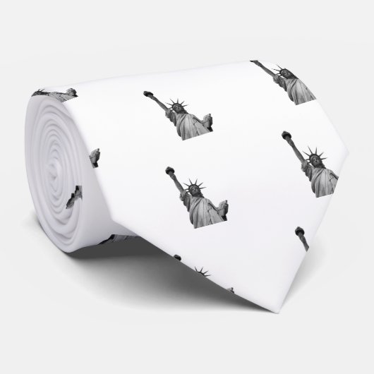 自由の白黒の像 ネクタイ (ロール)