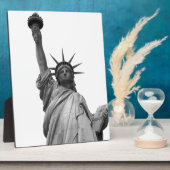 自由の白黒の像 フォトプラーク (側面)