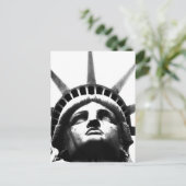 自由の白黒の像 ポストカード (スタンド正面)