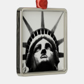 自由の白黒の像 メタルオーナメント (右)