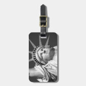 自由の白黒の像 ラゲッジタグ (正面縦)