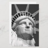自由の白黒の像 便箋 (正面/裏面)