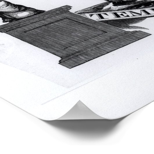 自由の神殿, 1834 ポスター (角)