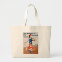 自由の種をまく！ジャンボトートバッグ
