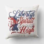 自由の精神が高揚する クッション (裏面)