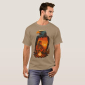 自由の精神: アメリカワシ Tシャツ (正面フル)