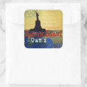 自由の絆を持つ日の出 スクエアシール (バッグ)