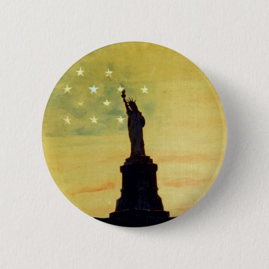 自由の絆を持つ日の出 缶バッジ (正面)