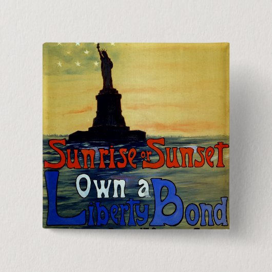 自由の絆を持つ日の出 缶バッジ (正面)