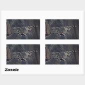 自由の絵画女神 長方形シール (シート)