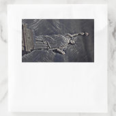 自由の絵画女神 長方形シール (バッグ)