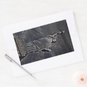 自由の絵画女神 長方形シール (封筒)