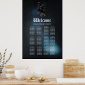 自由の翼スケートボード上の黒い白鳥。 ポスター (キッチン)