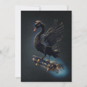 自由の翼スケートボード上の黒い白鳥。 招待状 (裏面)