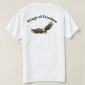 自由の翼ハクトウワシ グラフィックTシャツ Tシャツ (デザイン裏面)