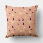 「自由の翼」鳥インスパイア クッション (裏面)