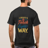 自由の聖火の明るい方法 Tシャツ (裏面)