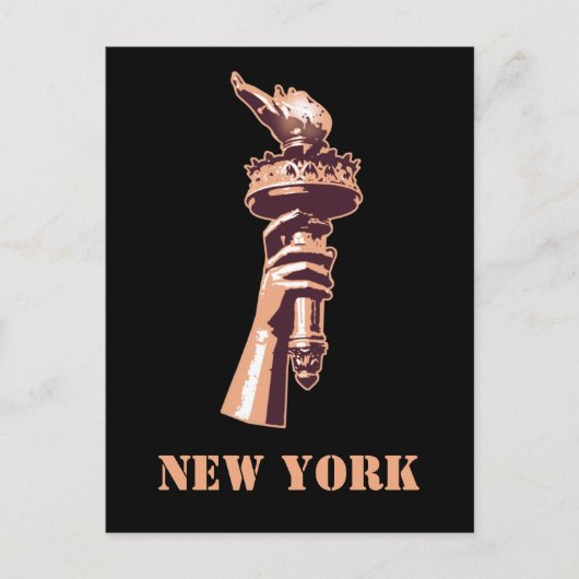 自由の聖火，ニューヨーク ポストカード (正面)