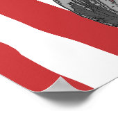 自由の自由のアメリカ国旗の彫像を溶かす ポスター (角)