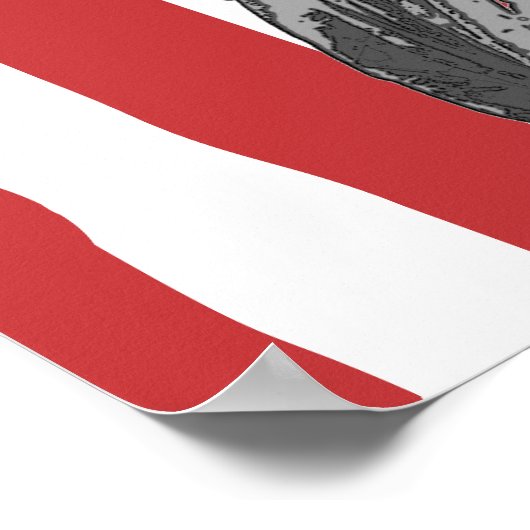 自由の自由のアメリカ国旗の彫像を溶かす ポスター (角)