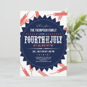 自由の花火の7月4日のパーティの招待状 招待状 (スタンド正面)