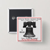 自由の草の香のラベルボタン 缶バッジ (正面&裏面)