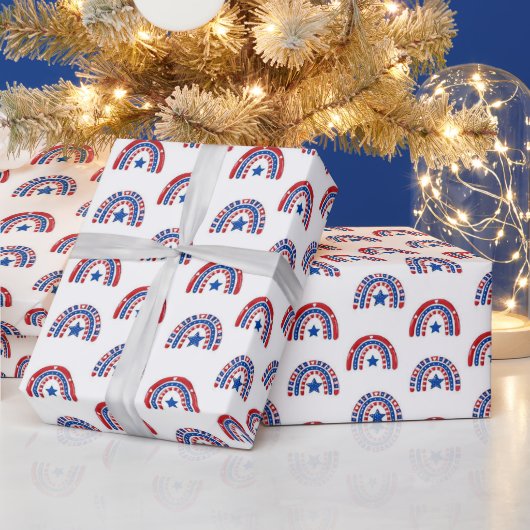 自由の虹のギフト包装紙 ラッピングペーパー (クリスマス)
