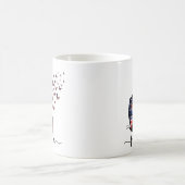 自由の蝶 | 愛国的な赤、白、青 コーヒーマグカップ (中央)