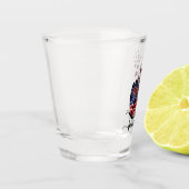 自由の蝶 | 愛国的な赤、白、青 ショットグラス (左)