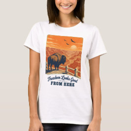 自由の見栄えのするキャニオンティー Tシャツ