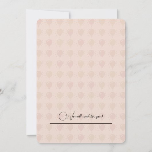 自由の誕生祝い 招待状 (裏面)