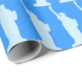 自由の象徴の青エレガント像 ラッピングペーパー (ロールコーナー)