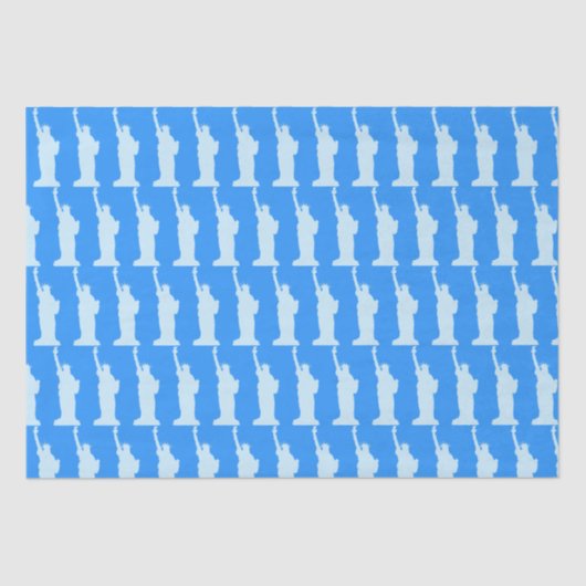 自由の象徴の青エレガント像 薄葉紙 (正面)