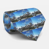 自由の通り橋からのピッツバーグのスカイライン ネクタイ (ロール)