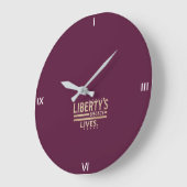 自由の遺産は生きる。 ラージ壁時計 (傾斜)