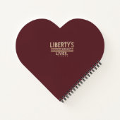 自由の遺産は生きる。リングノート ノートブック (裏面)