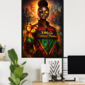 自由の遺産（都市 + 歴史的人物） ポスター (ホームオフィス)